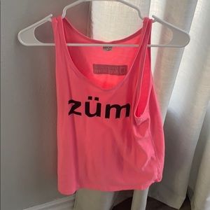 Neon pink workout tank
